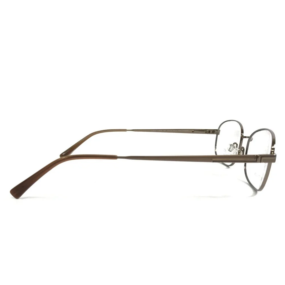 Charmant Eyeglasses Frames CH8186 BR Brown Rectangle Wire Rim Titanium 55-18-145